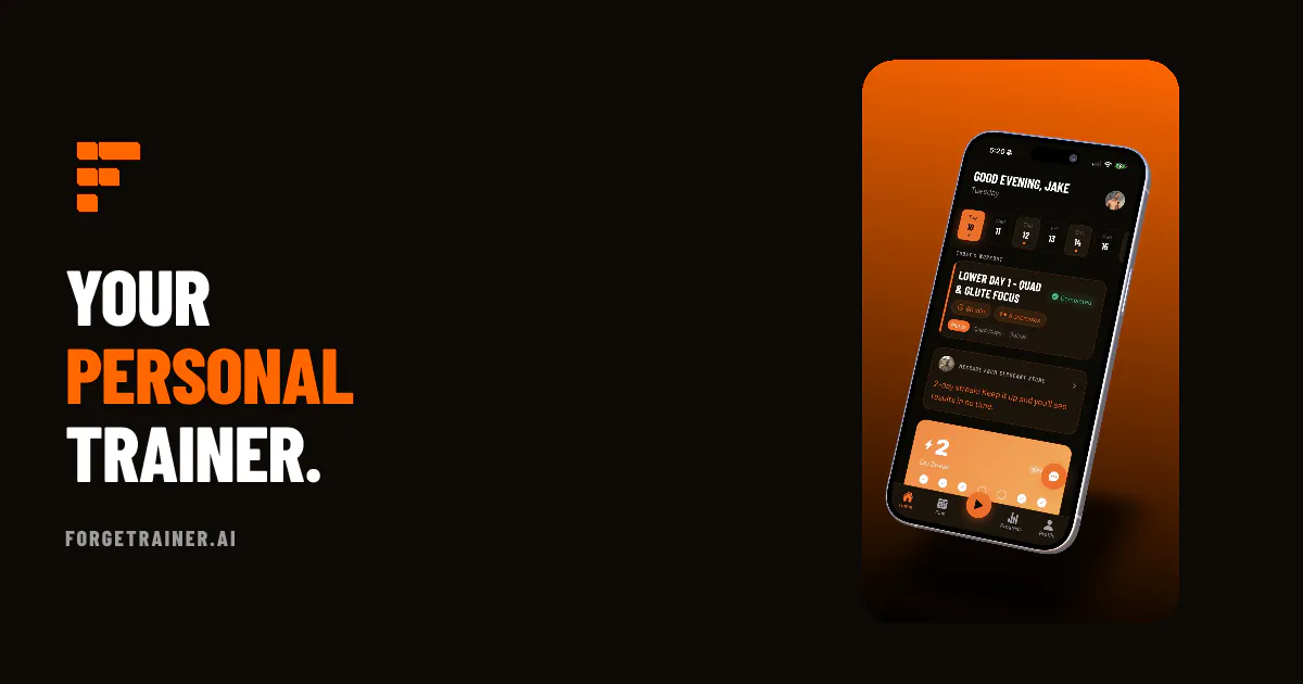 Forge: AI Personal Trainer 제품 배너