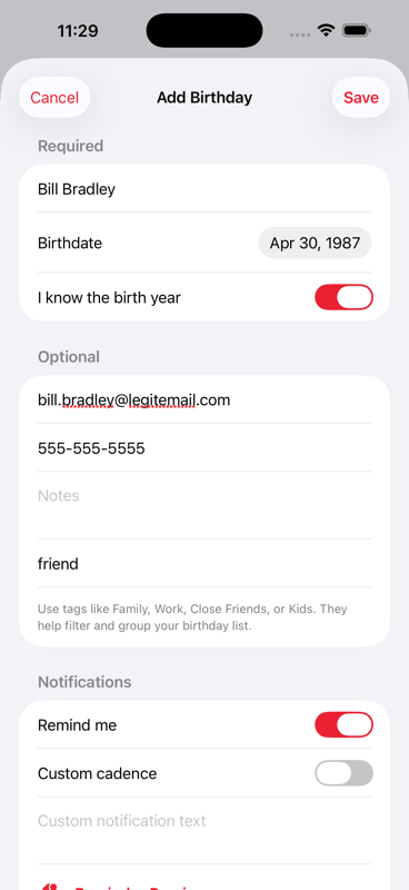 Any Many More: Birthday Alerts gallery image