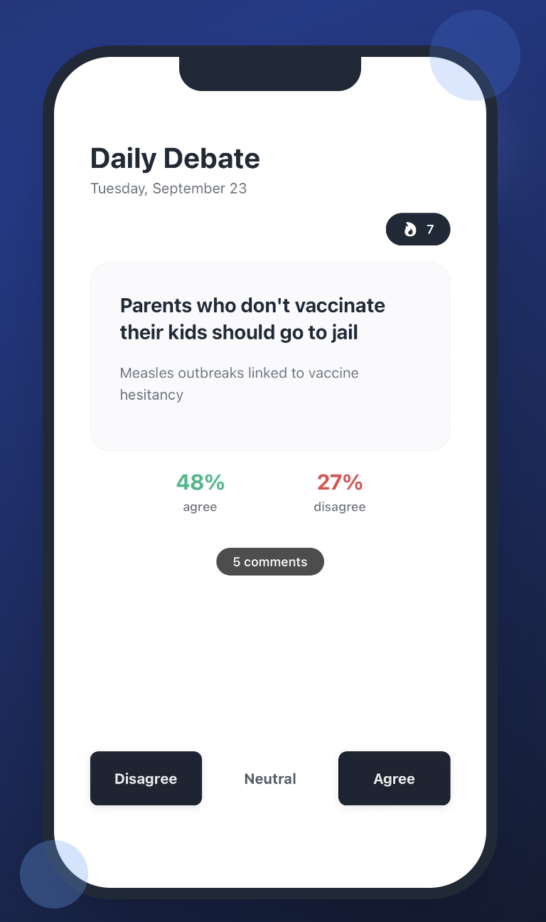 DebateDaily Mobile App gallery image