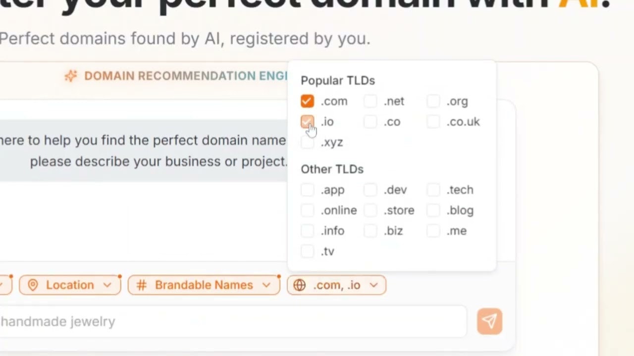 Domain Recommendations Search Engine gallery image