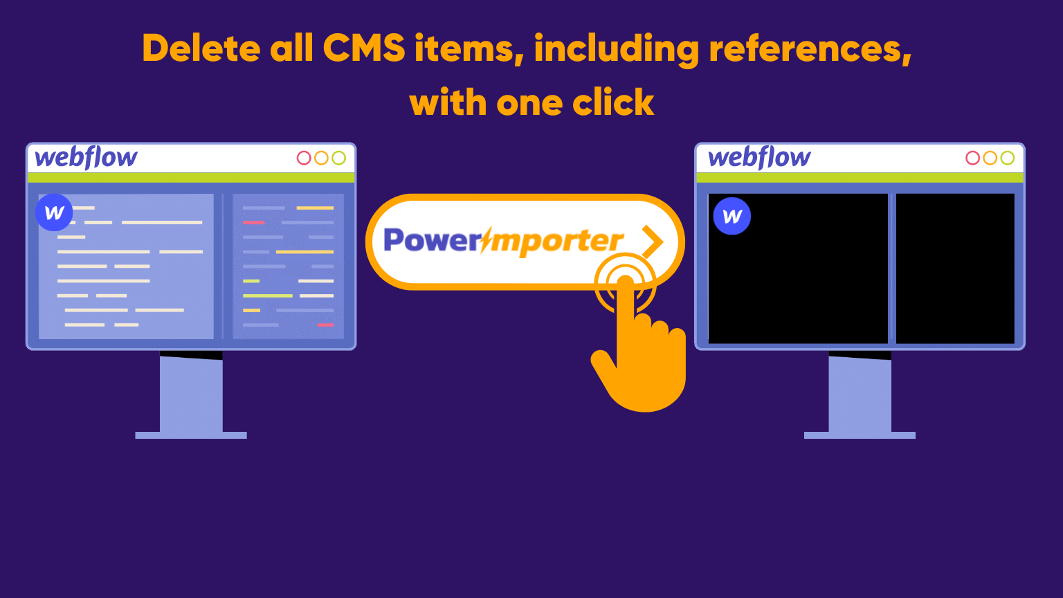Webflow CMS Cleaner - Clean your Webflow CMS in one click media 1