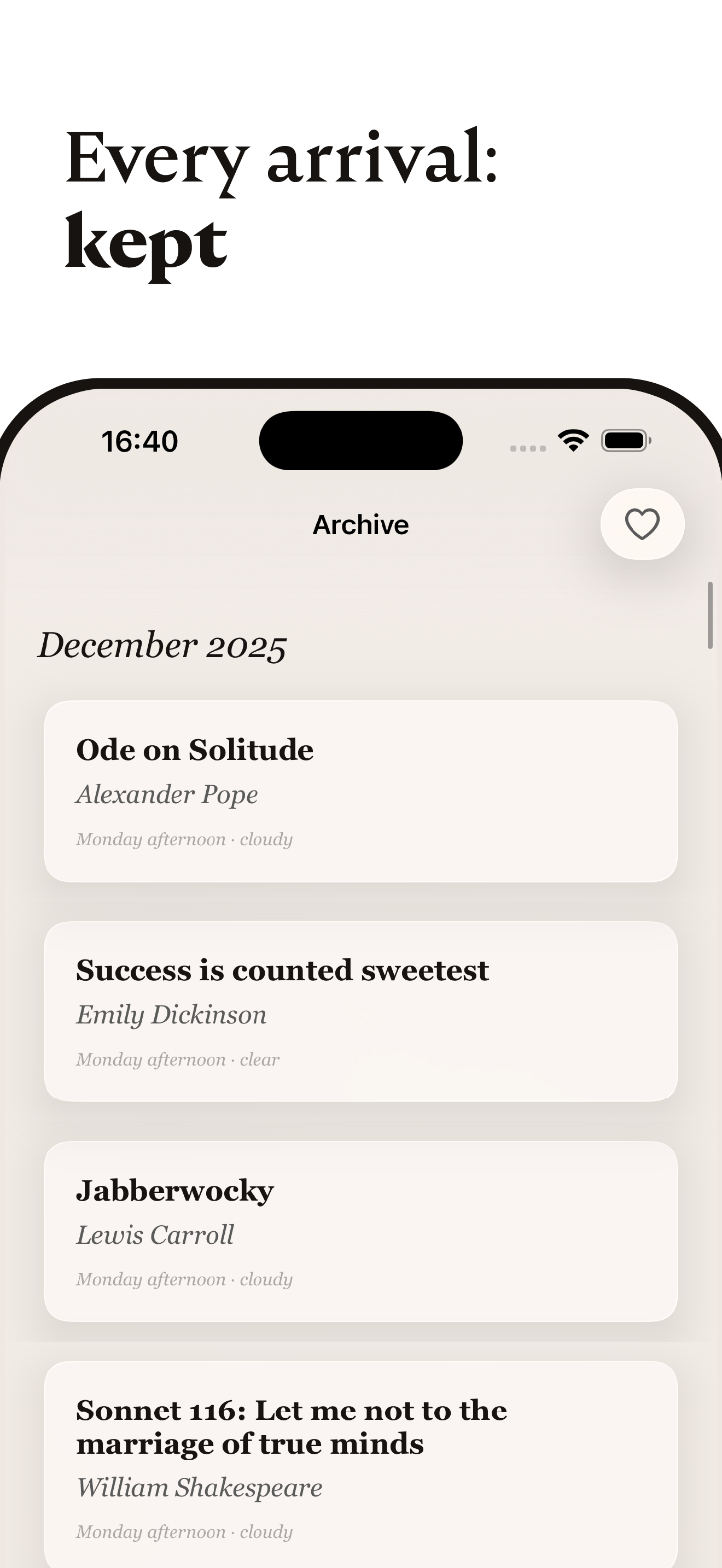 Sometimes: A Poem Arrives - Screenshot 4 showing product features and functionality