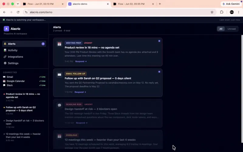 Alacrio screenshot 1 (video preview)