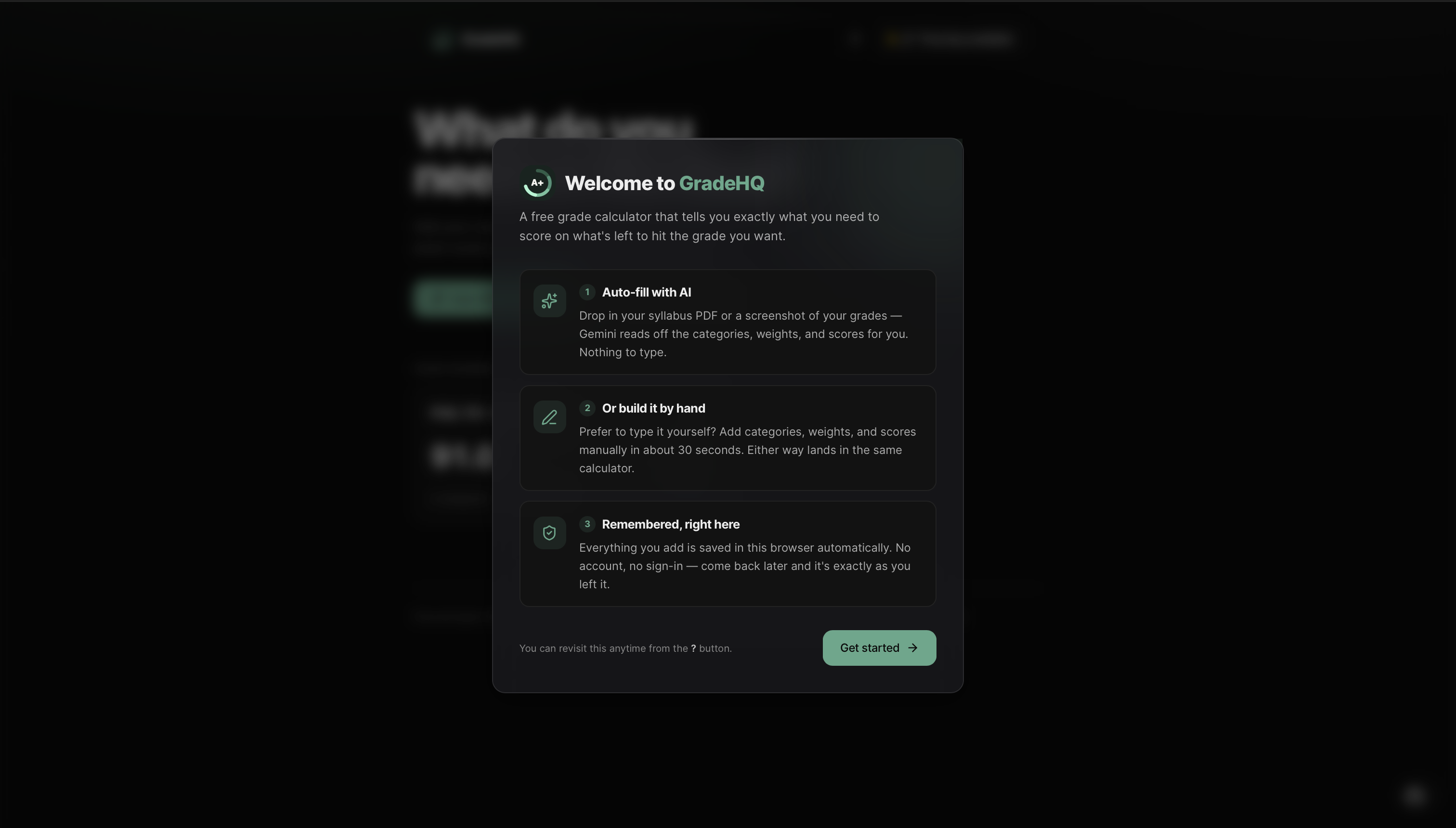 GradeHQ — What do you need on the final? gallery image