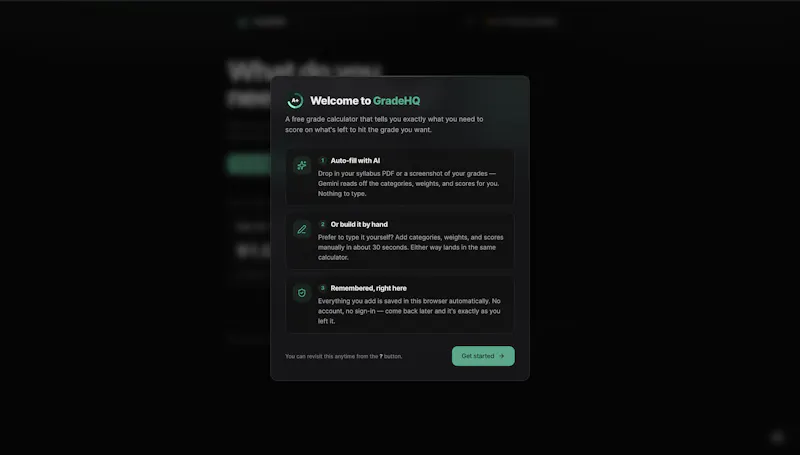 GradeHQ — What do you need on the final? screenshot 2