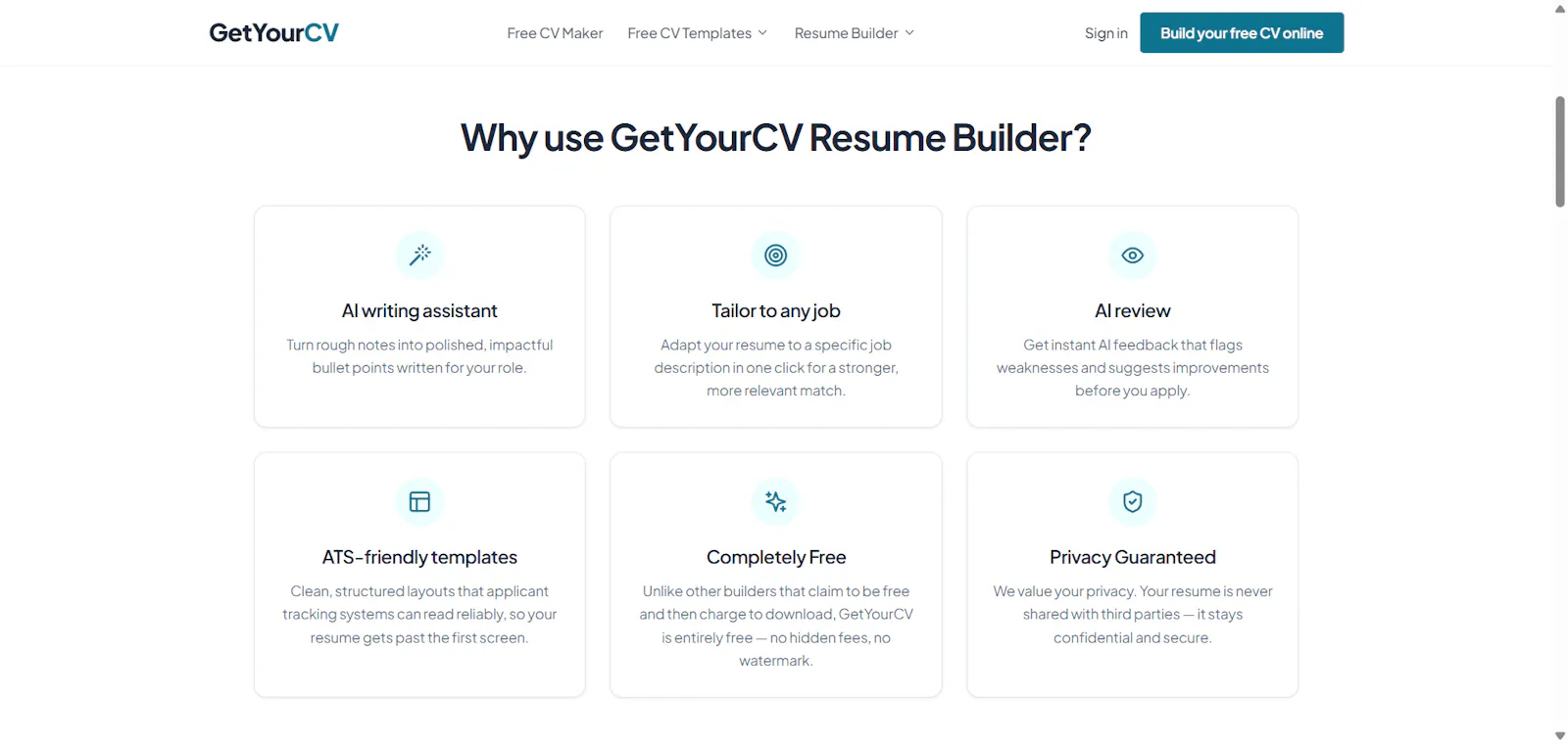 GetYourCV screenshot 2