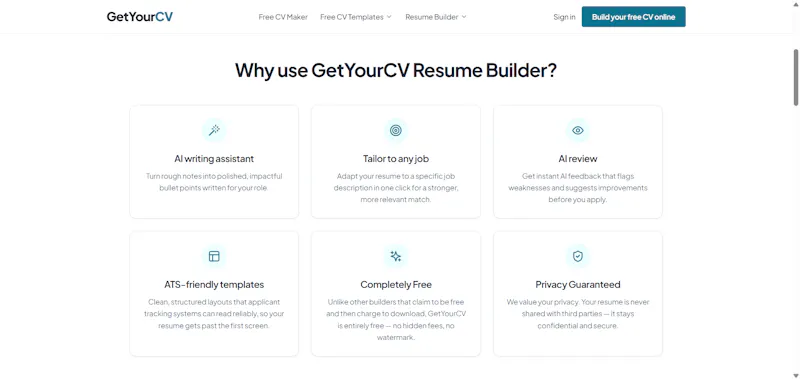 GetYourCV screenshot 2