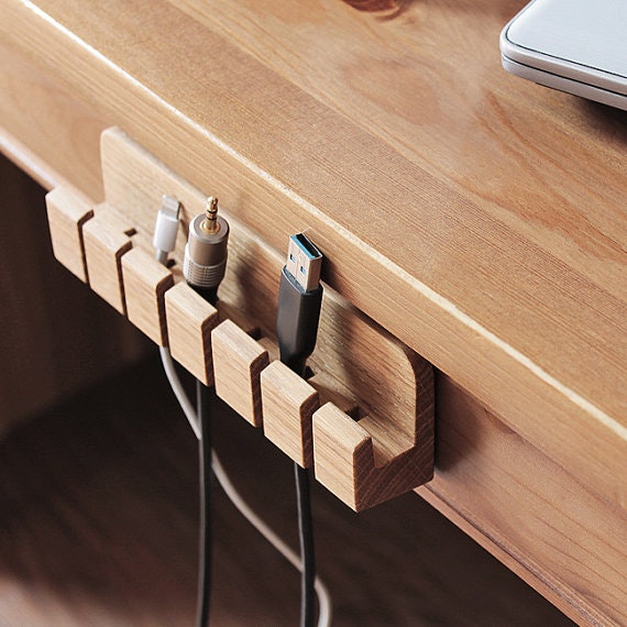Wooden Cable and Charger Organizer gallery image