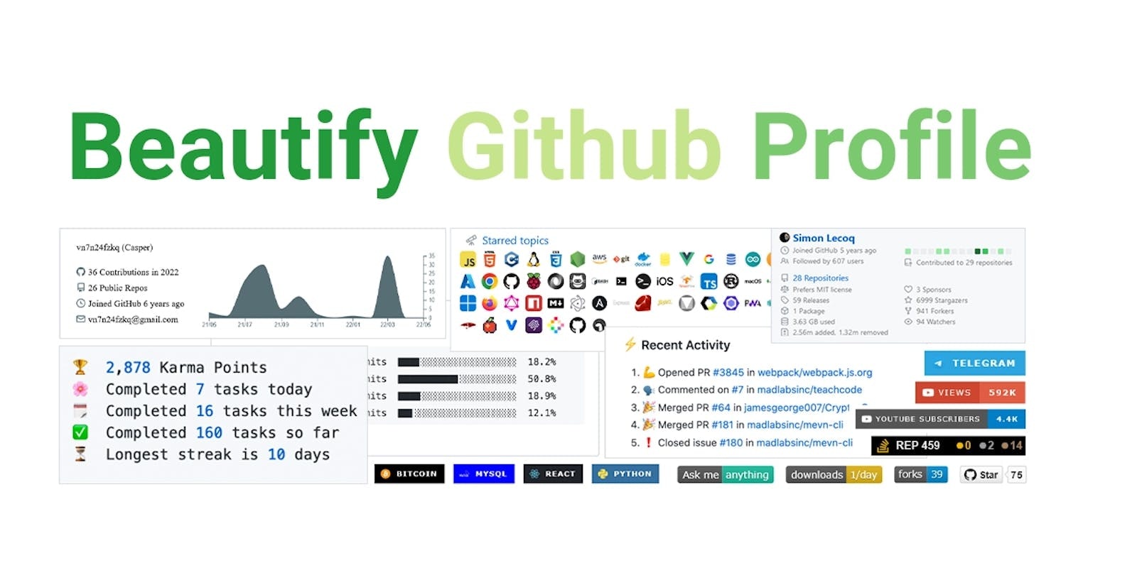 GitHub प्रोफ़ाइल को सुशोभित करें (नया अपडेट) media 1