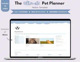 Pet Planner Notion Template gallery image