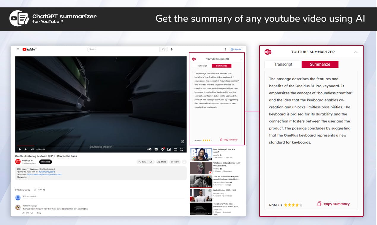 Chat GPT Youtube Summarizer media 1