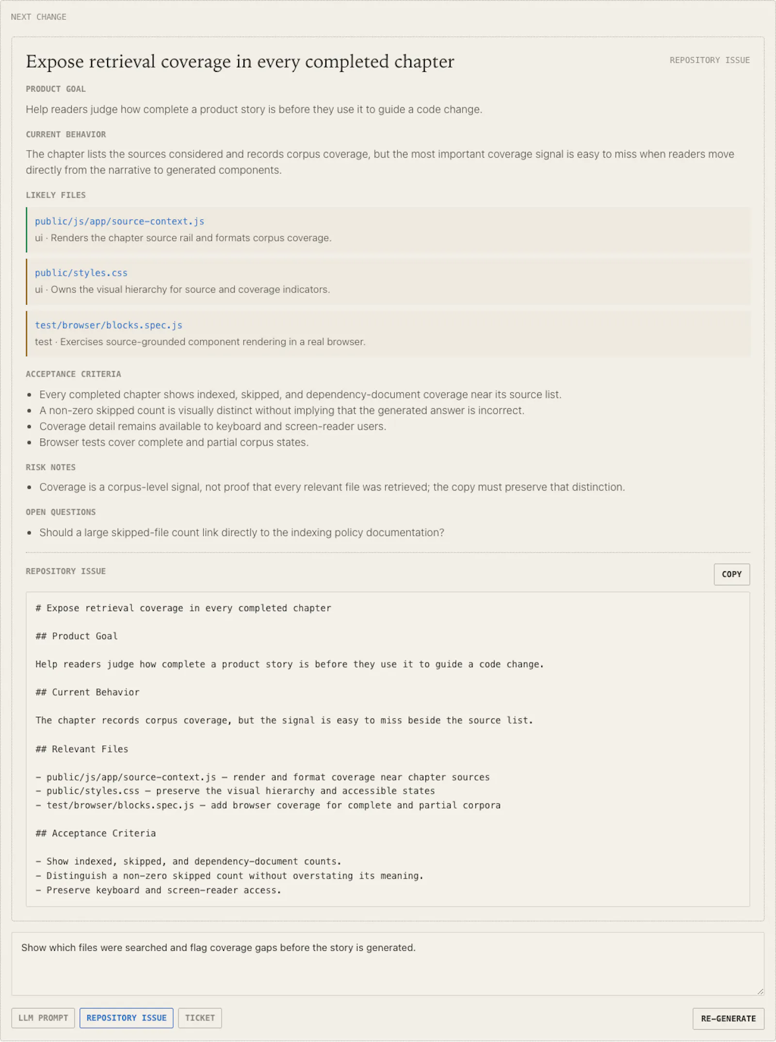 Tracebook screenshot 1