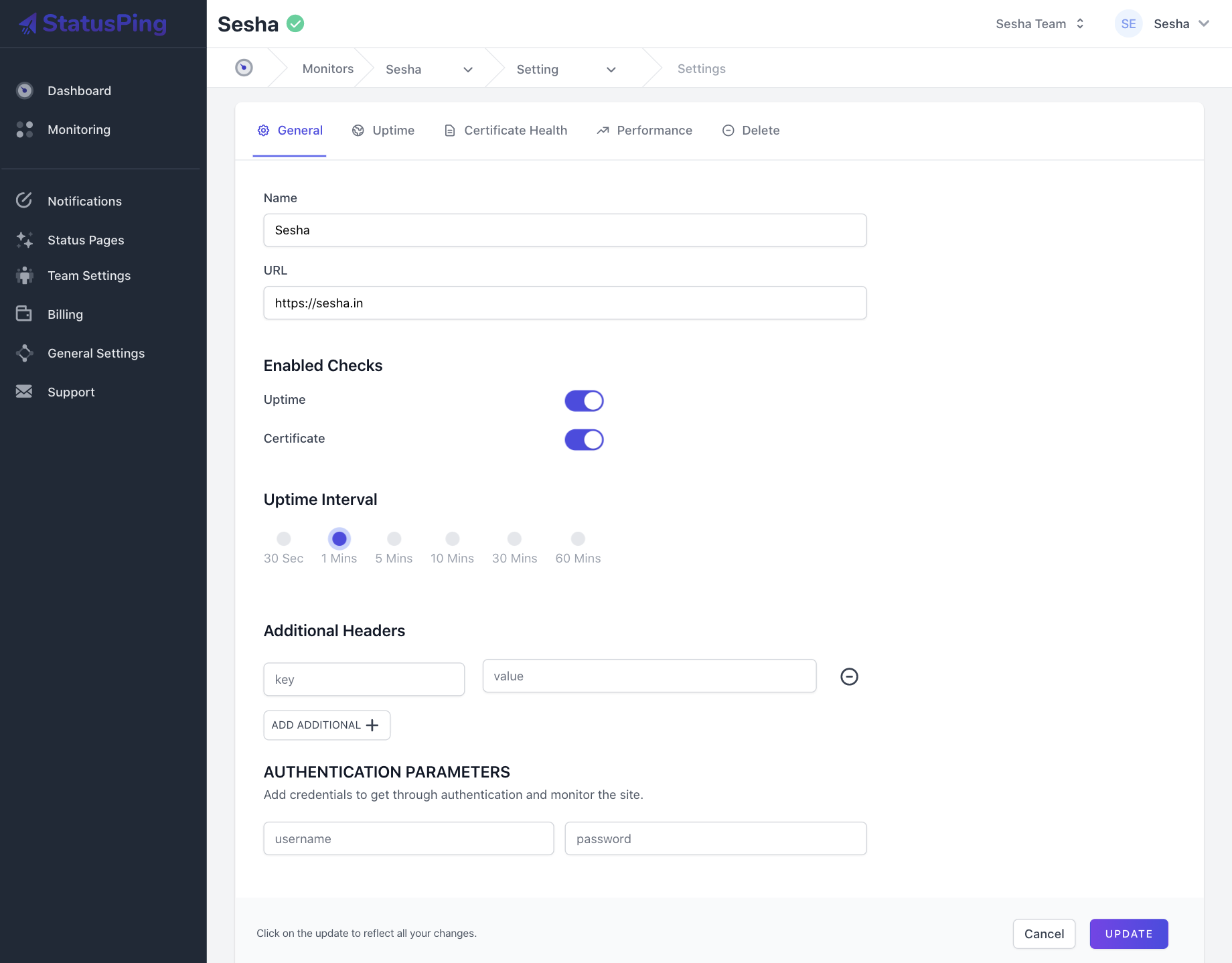 StatusPing gallery image