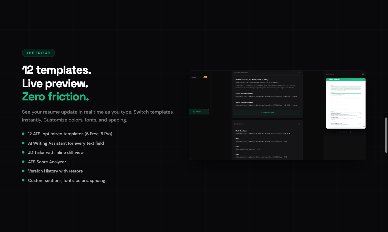 KraftCV - Screenshot 4 showing product features and functionality