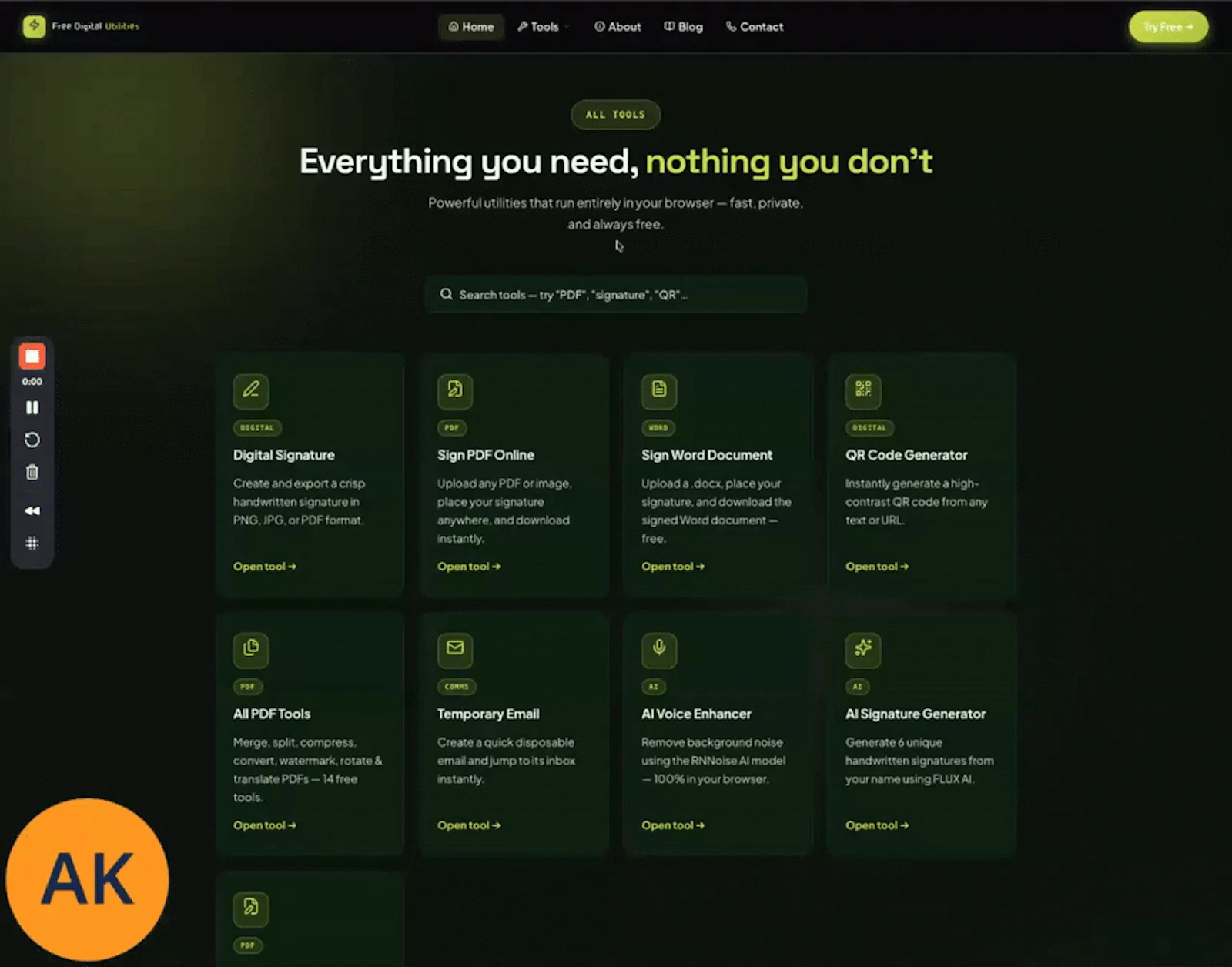 Free Digital Utilities screenshot 1 (video preview)