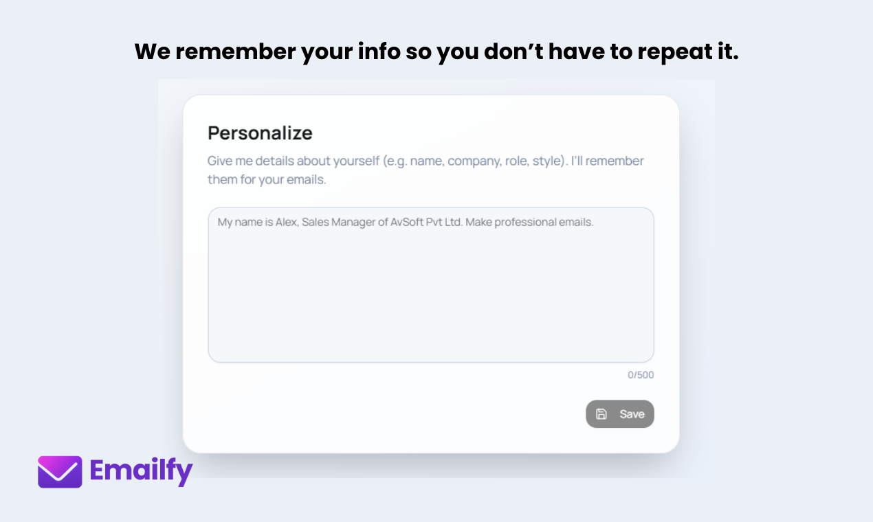 Media Emailfy - Email từ giọng nói của bạn.Cá nhân hóa với bộ nhớ. 4