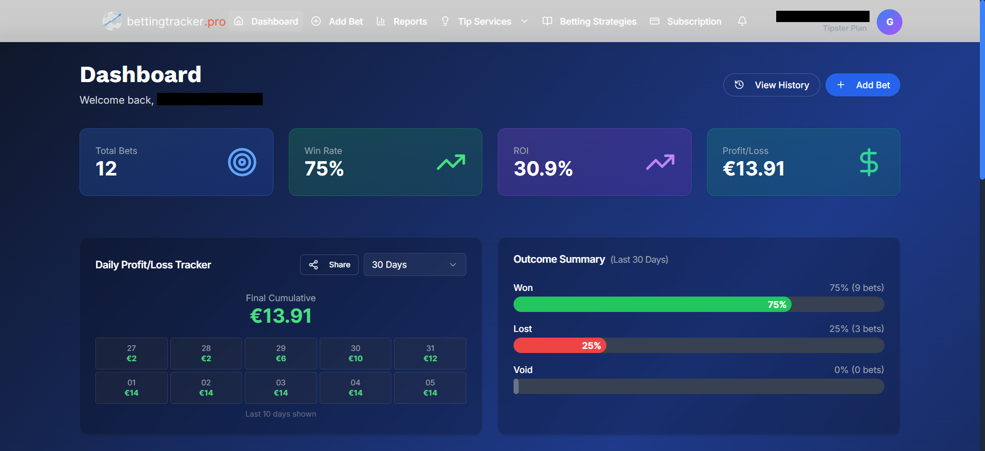 BettingTracker.Pro - Screenshot 3 showing product features and functionality