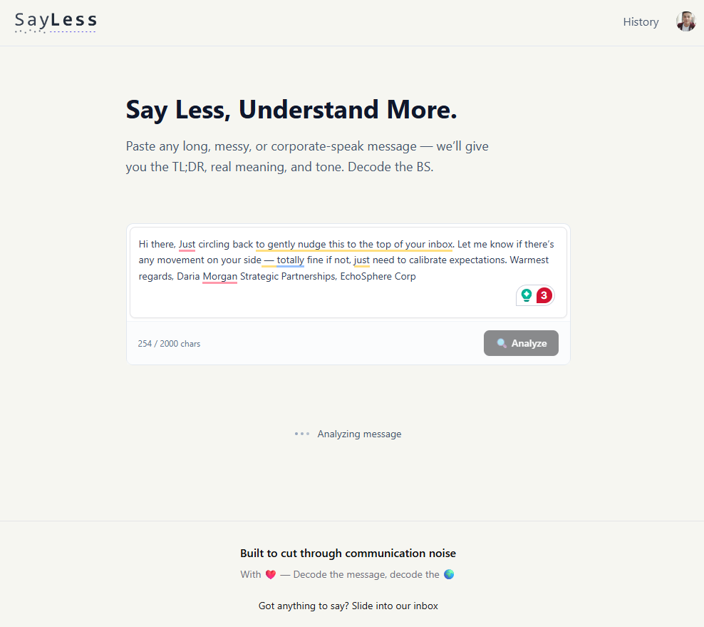 SayLess media 1