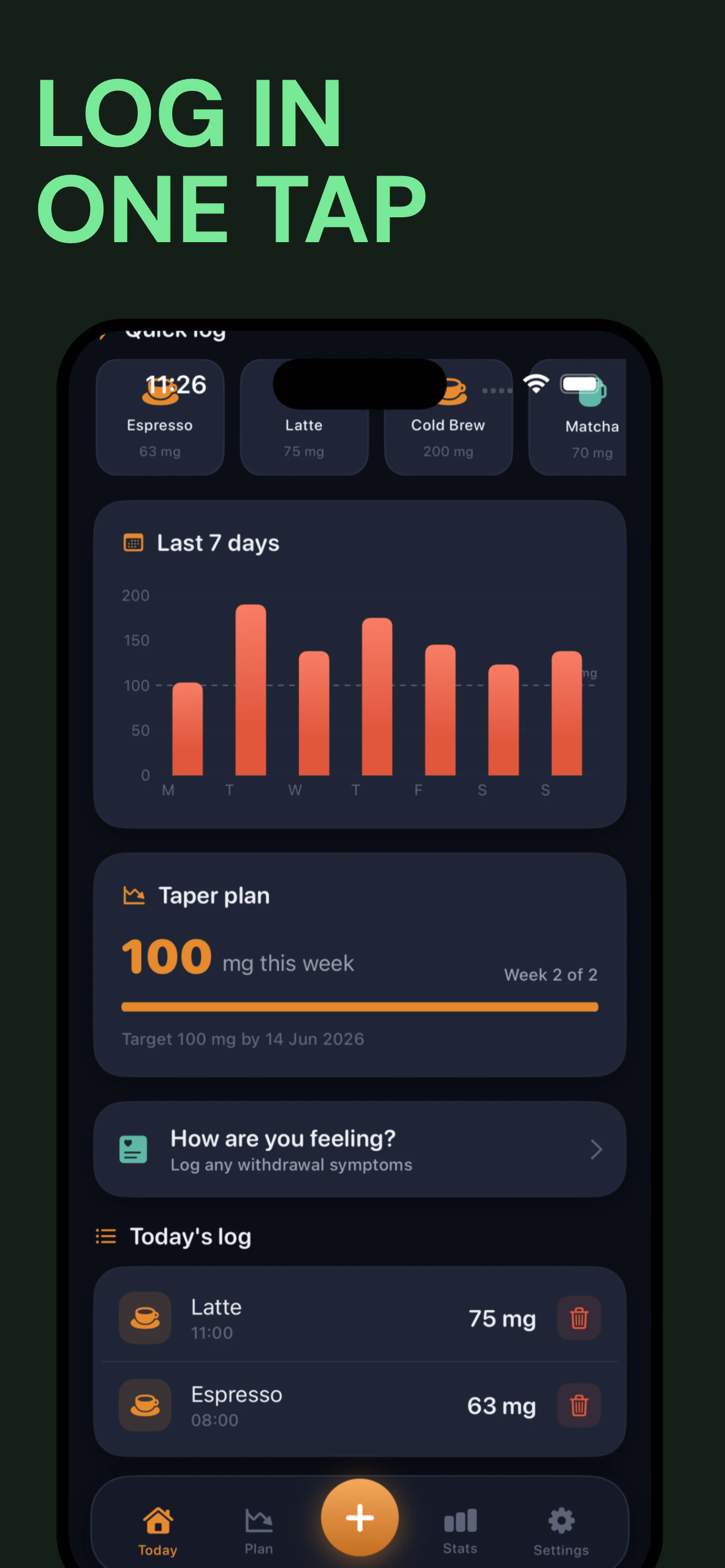 Decaf: Caffeine Tracker 截图 2