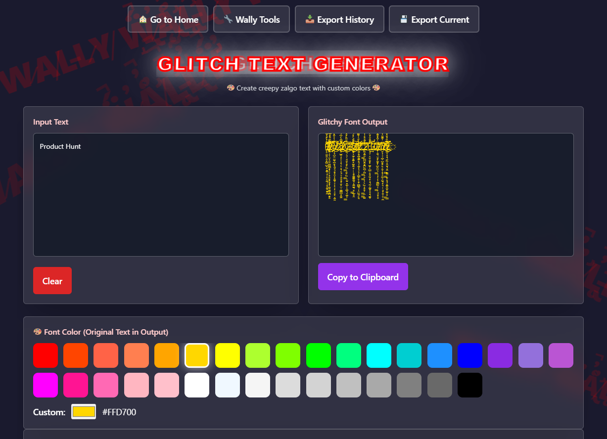 Glitch Text Generator gallery image