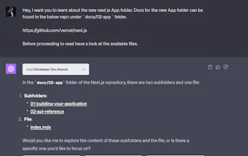 Developer Doc Search - ChatGPT plugin gallery image