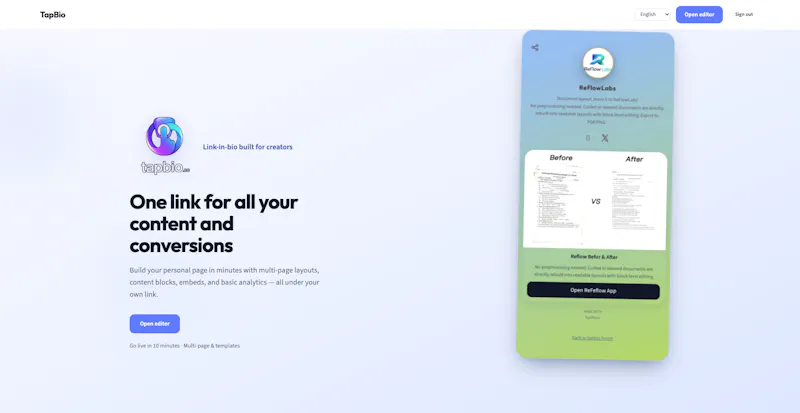 TapBio screenshot 1
