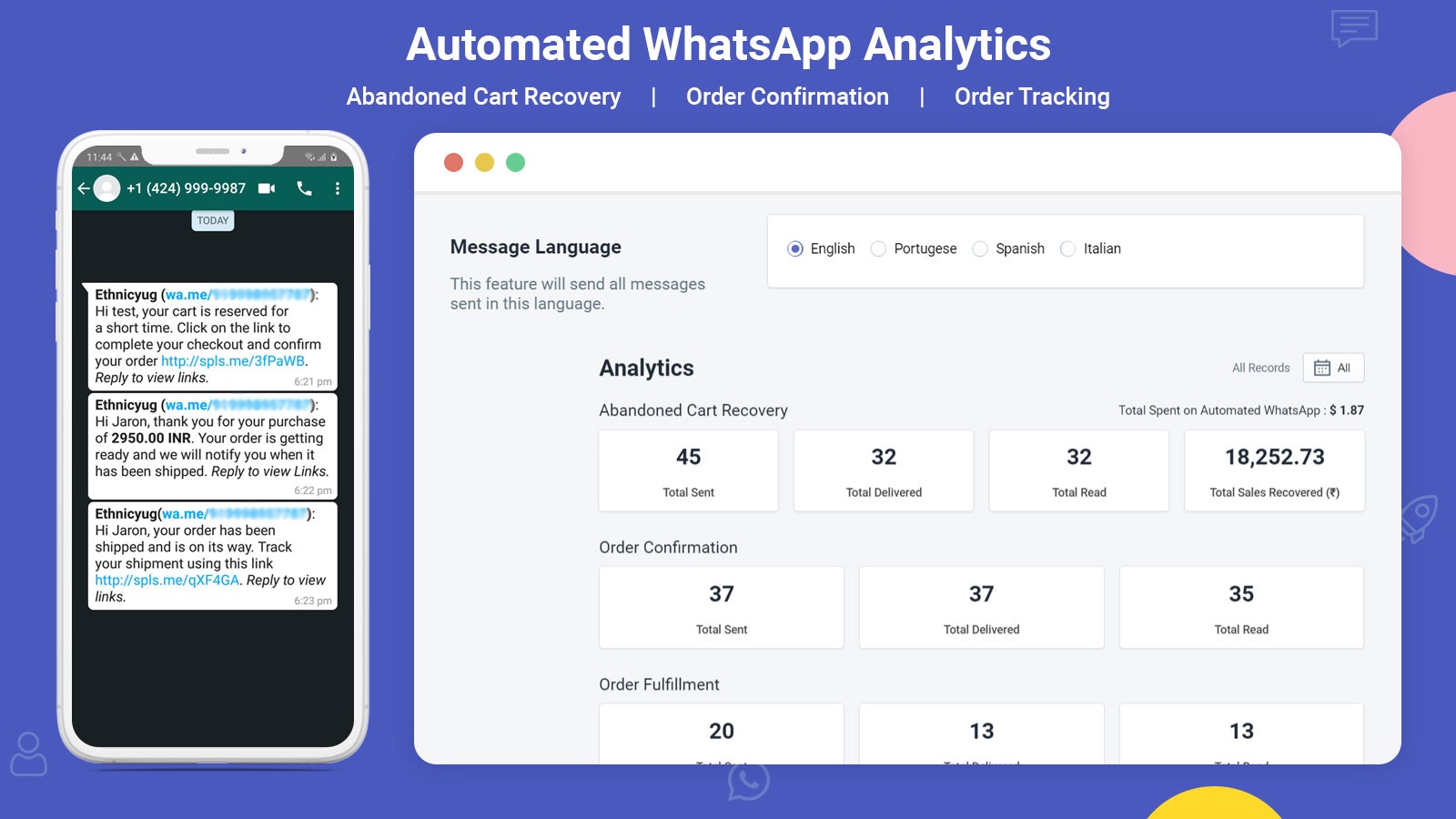 WhatsApp Chat & Cart Recovery - Shopify gallery image
