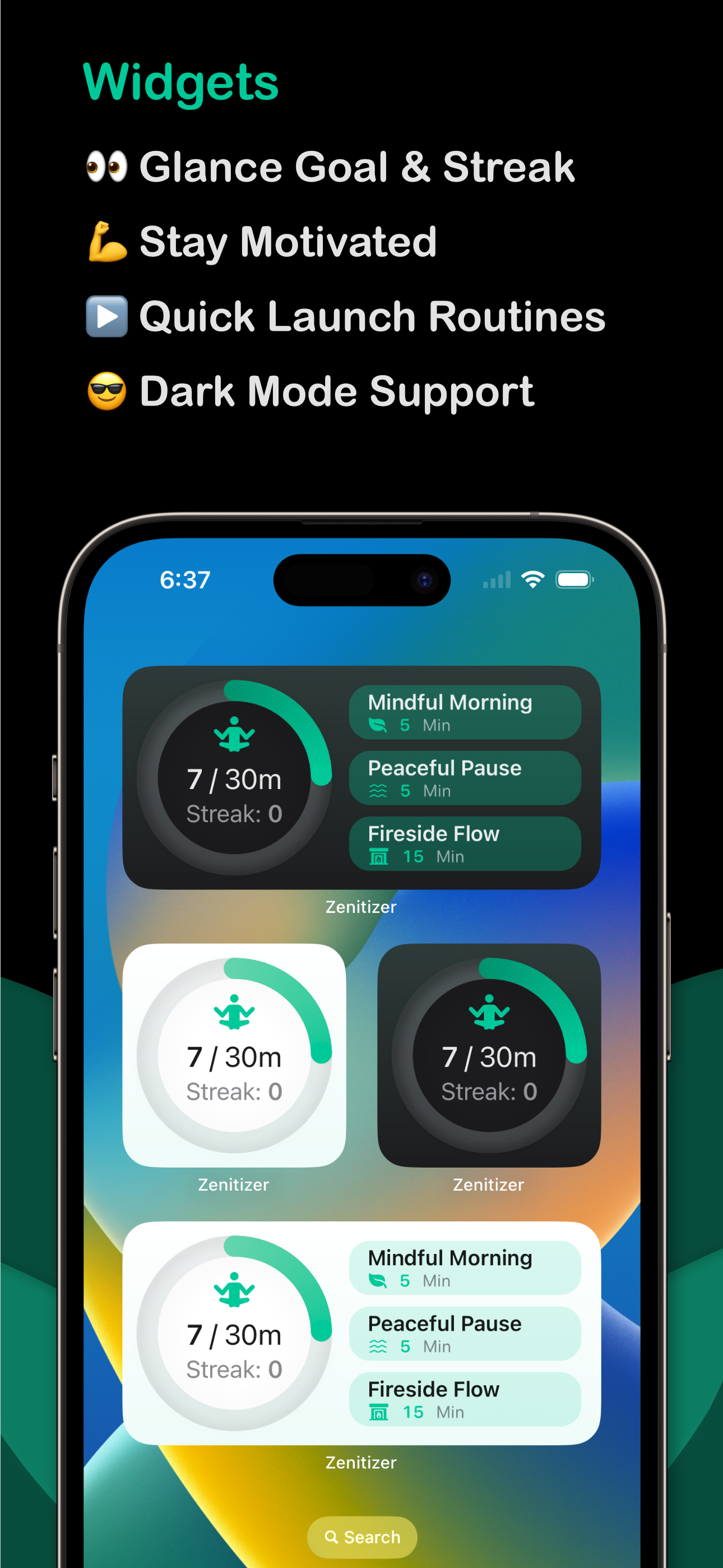 제니라이저 - iPhone 및 Apple Watch의 깨끗하고 간단한 명상 타이머 미디어 8