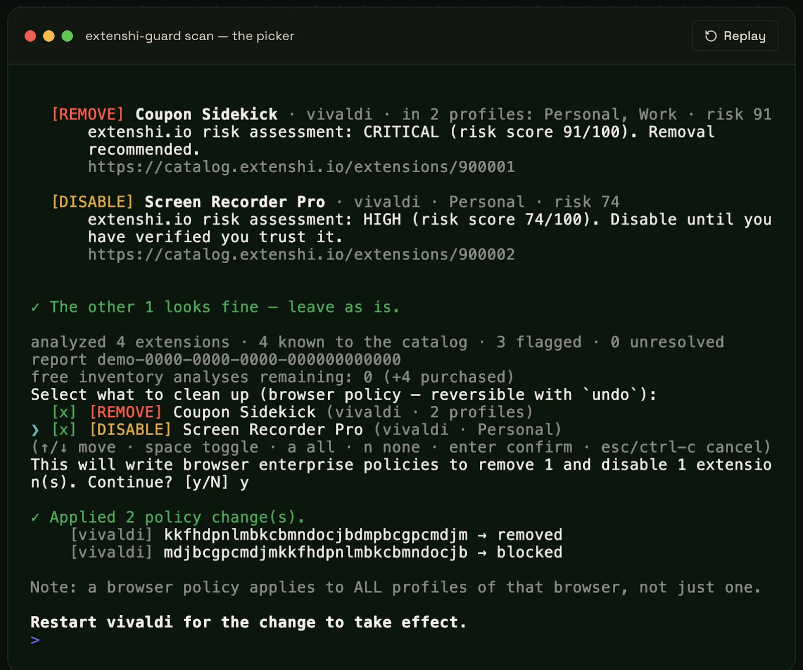 Extenshi.io guard - protect your money screenshot 5