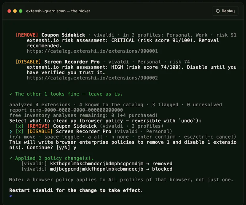 Extenshi.io guard - protect your money screenshot 5