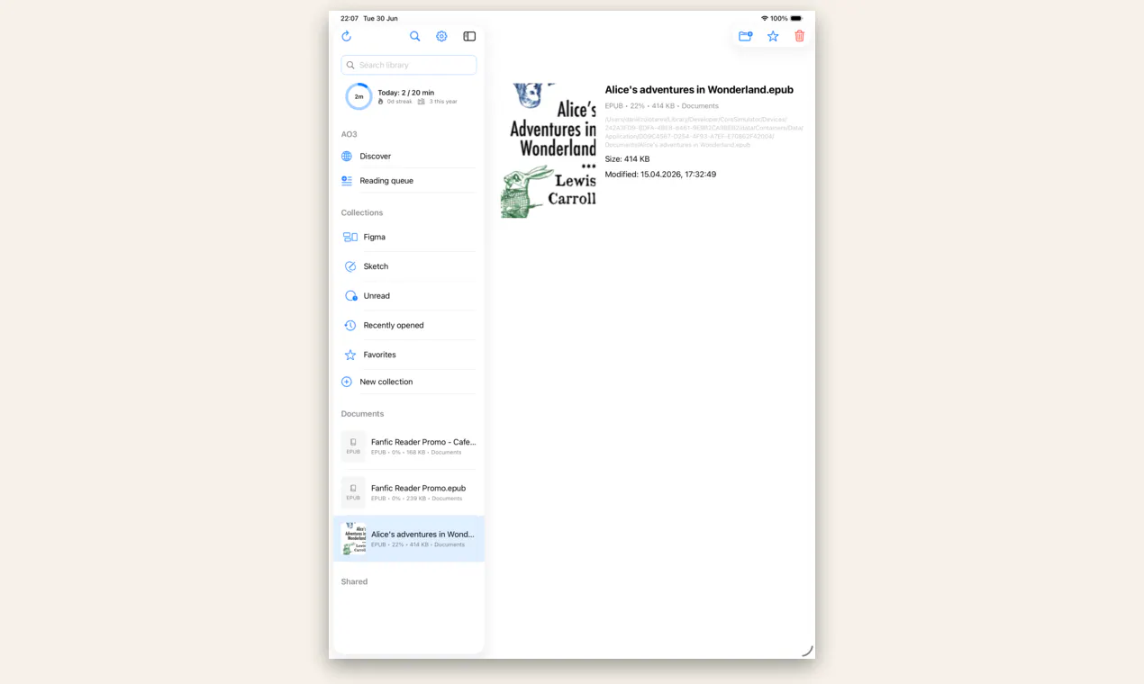 Fanfic Reader —  iOS iPadOS Mobile App gallery image