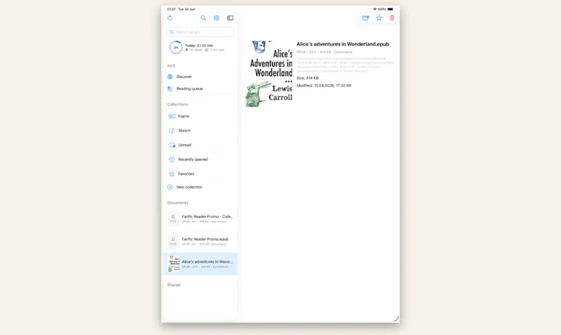 Fanfic Reader —  iOS iPadOS Mobile App screenshot 2