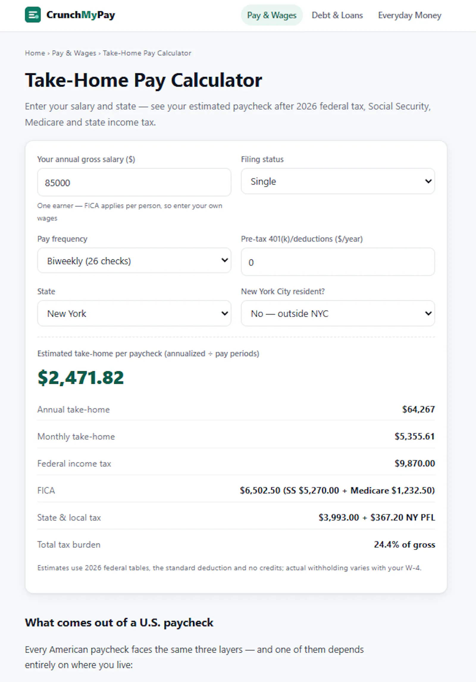 CrunchMyPay screenshot 3