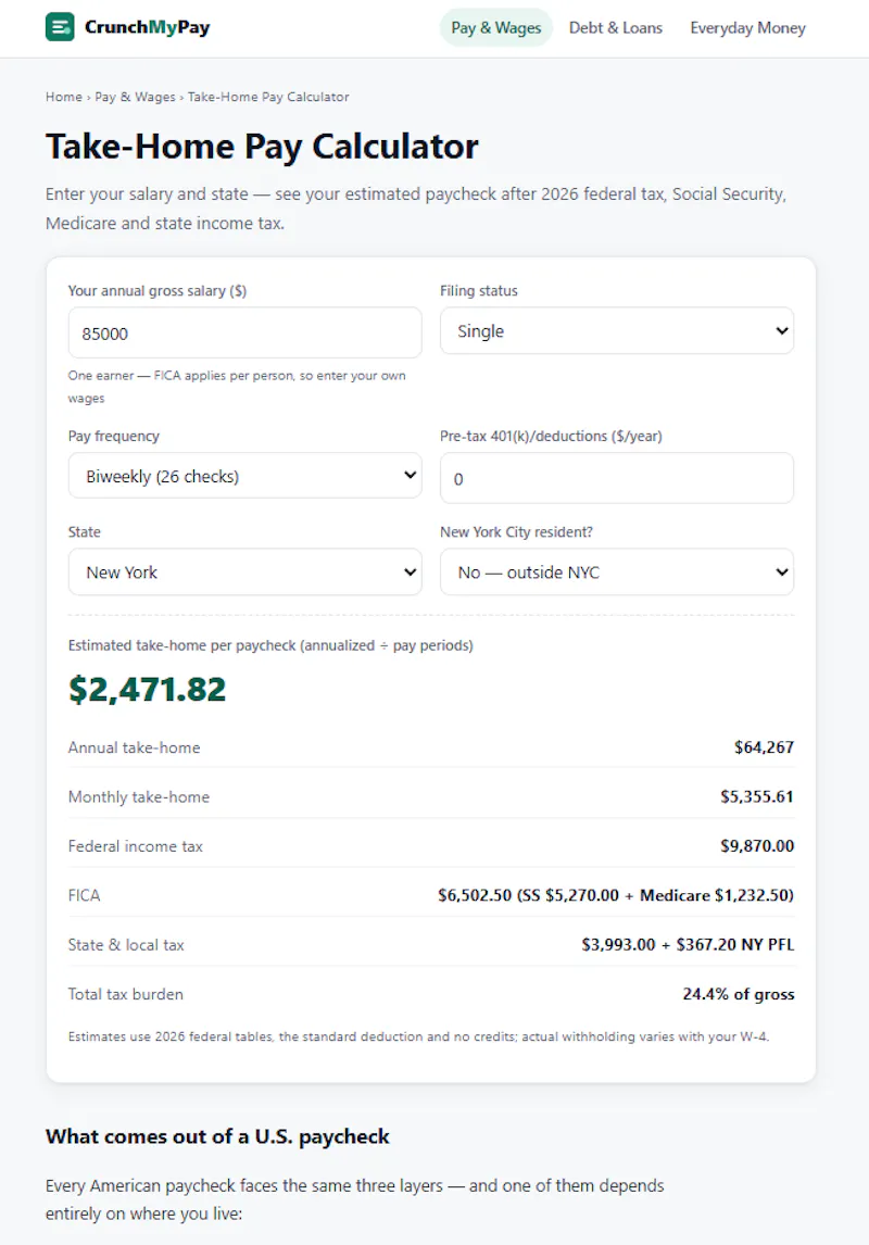 CrunchMyPay screenshot 3