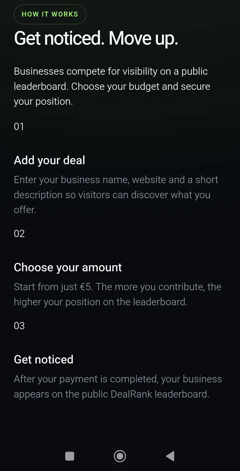 DealRank screenshot 1