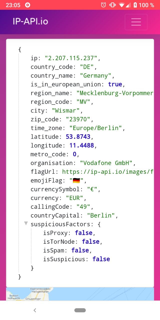 IP-API.io – Geolocation by IP gallery image