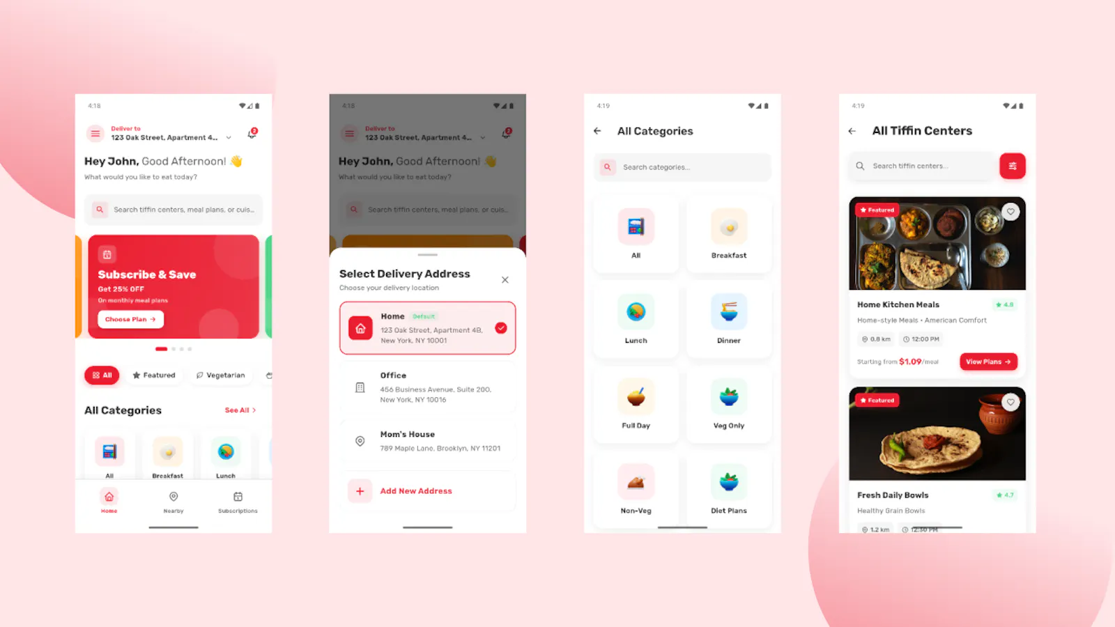 Eativo: Flutter Meal App UI Kit screenshot 1