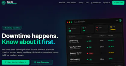 Klock - Uptime Monitor gallery image