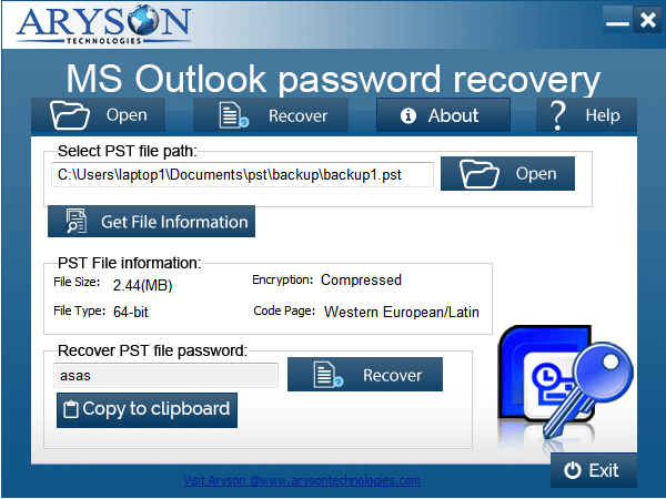 Aryson PST -wachtwoordherstel - Een krachtig hulpmiddel om vergeten Outlook PST -wachtwoorden te herstellen media 3