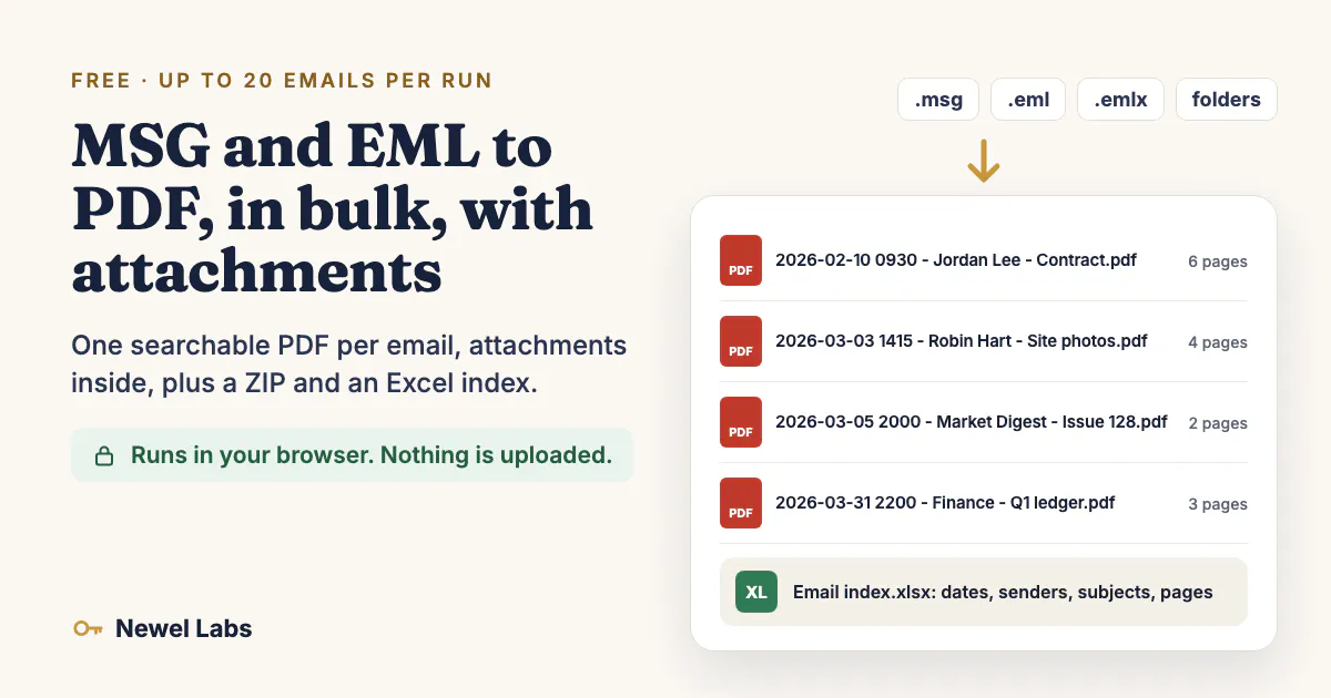 Email Archive to PDF gallery image