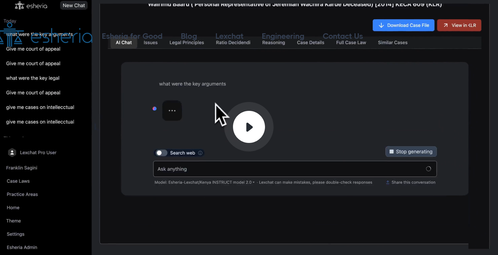 Esheria LexChat media 2