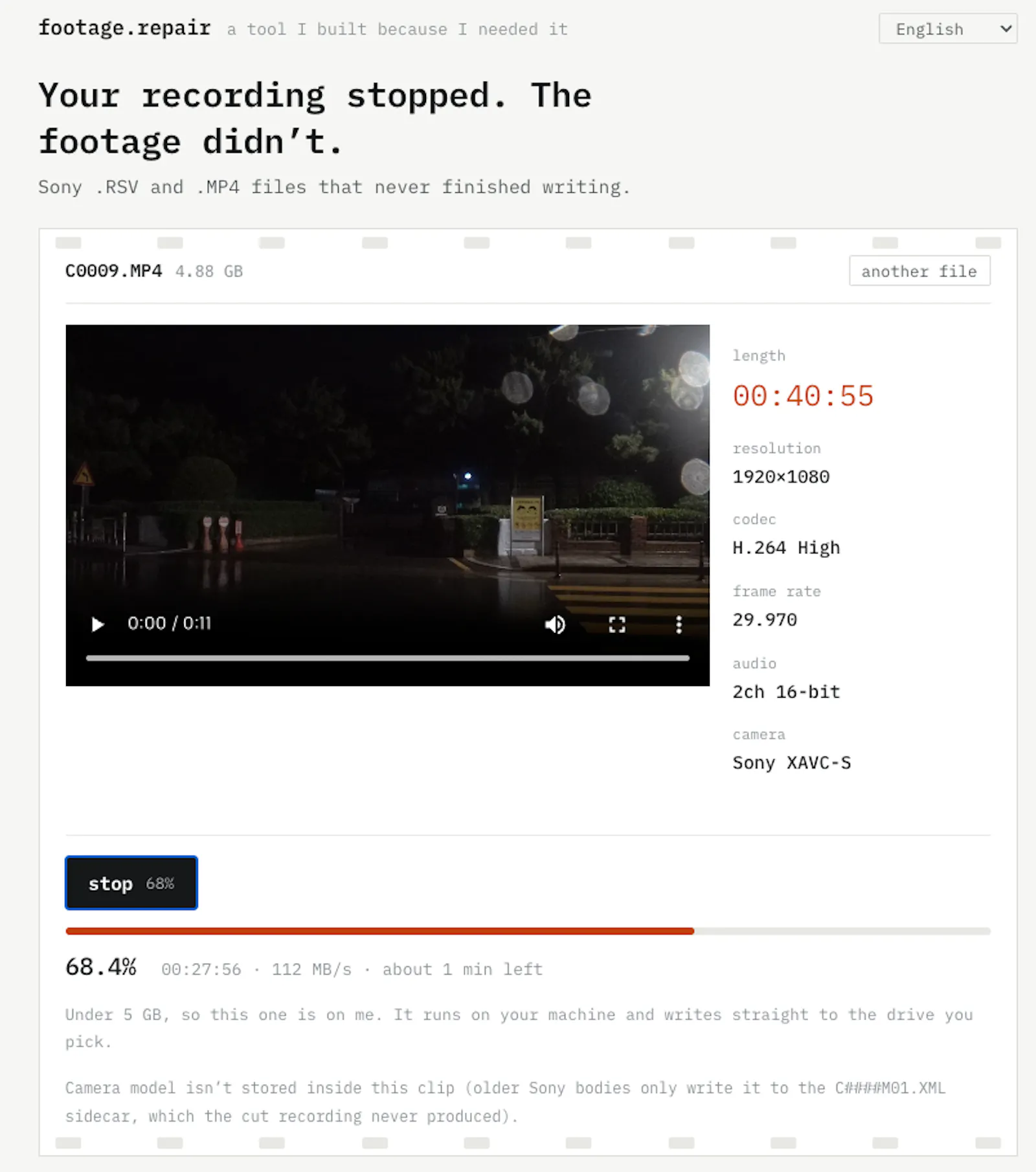 footage.repair screenshot 3