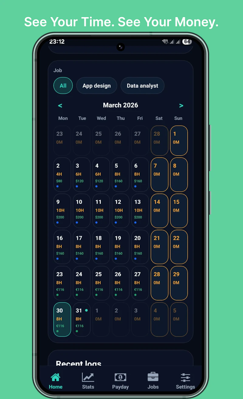 TapIn: Work & Pay Tracker screenshot 2