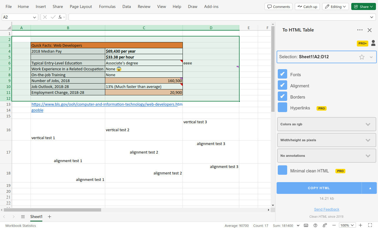 Excel to HTML Table Converter gallery image