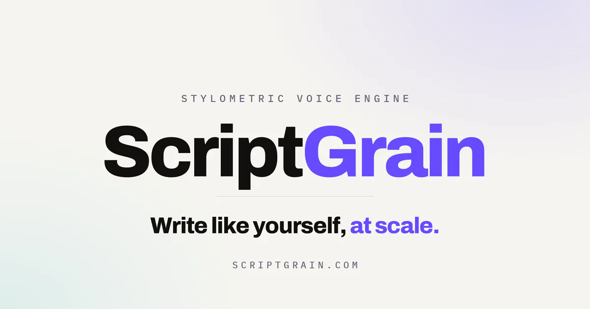 ScriptGrain - Write like you, at scale gallery image