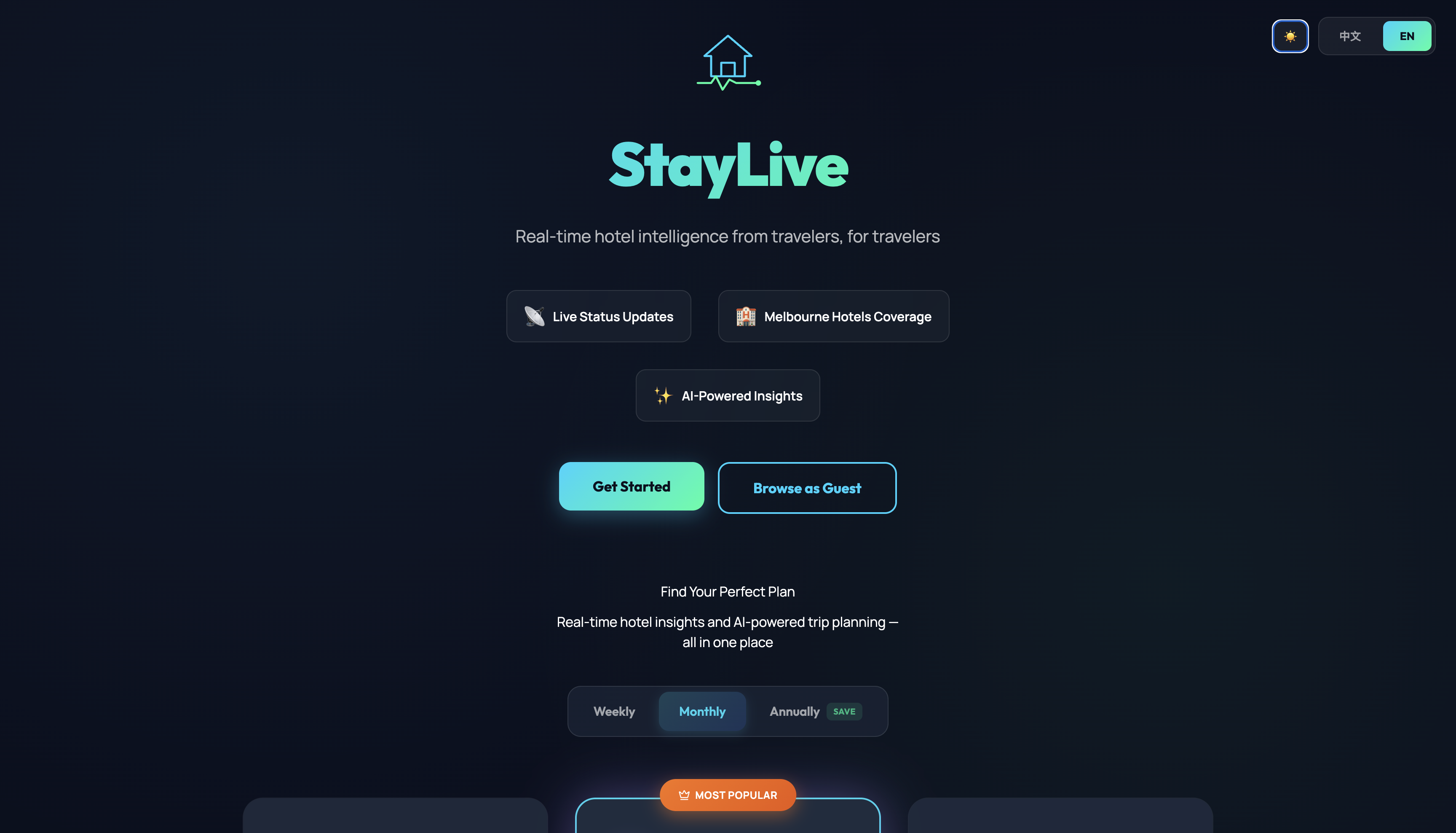 StayLive - Main product screenshot demonstrating key features and user interface