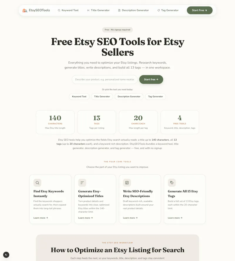 EtsySEOTools screenshot 1
