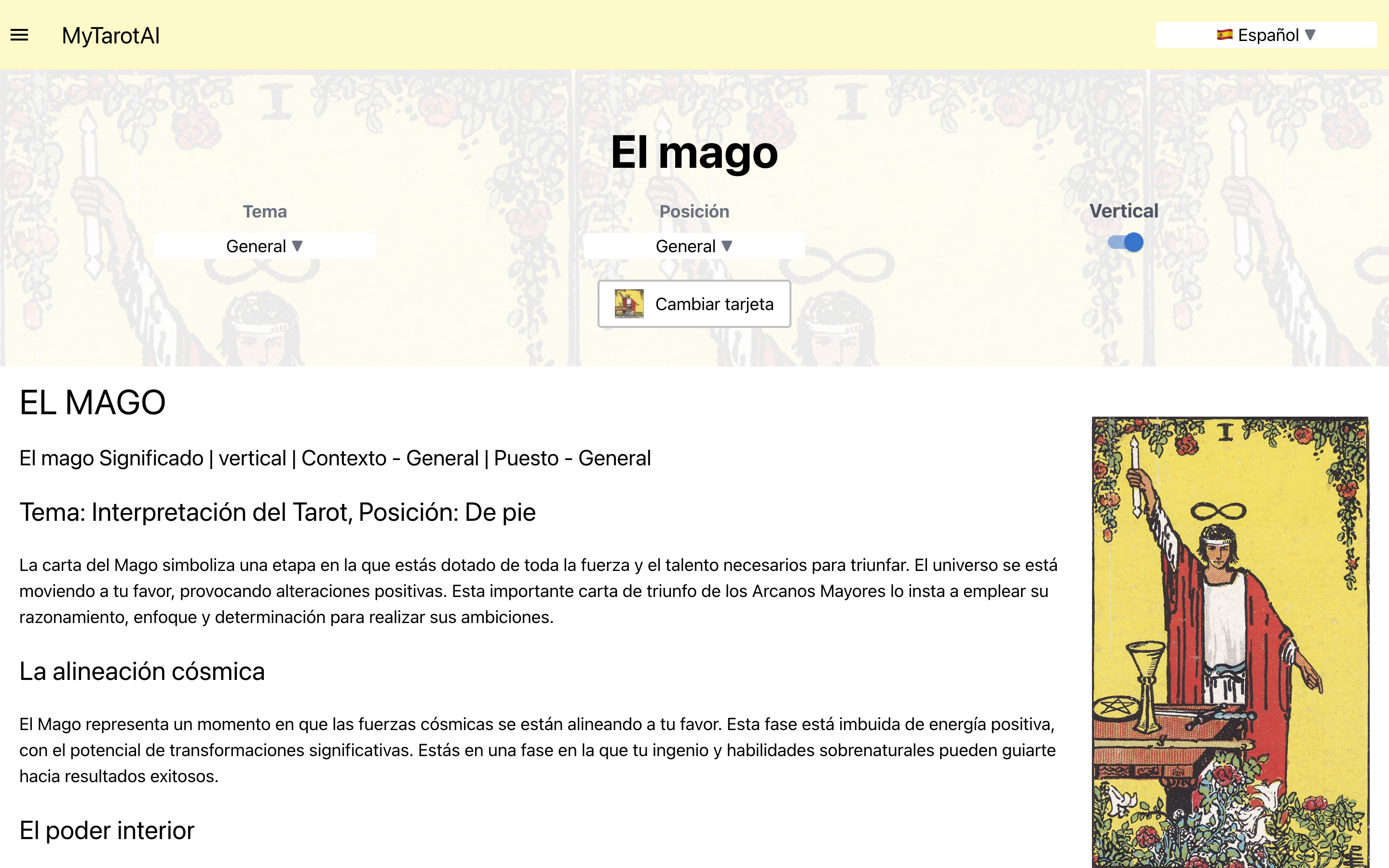 Media MyTarotai mentafsirkan - MyTarotai Interpret adalah bantuan pembaca tarot muktamad 2