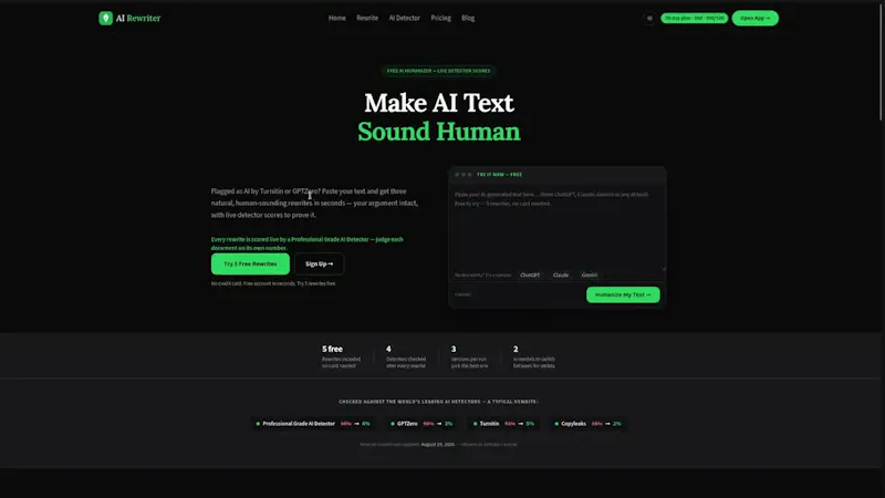 AI Rewriter screenshot 1 (video preview)