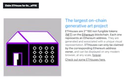 ETHouses: On-chain generative art media 1